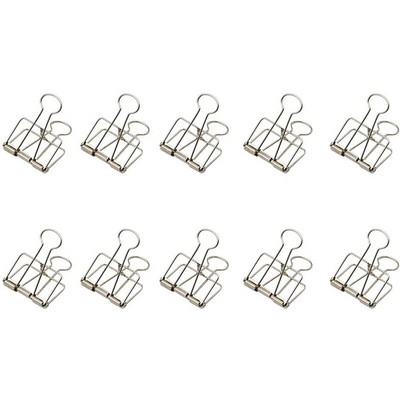 10 gab. Retro metāla doba stiprinājuma saspraudes rēķina saspraudes dekoratīvās papīra saspraudes izmantošanai birojā mājas skolā (mazas)