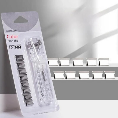 Caurspīdīgi saspraudes Mazie klipi Dokumenti Biļetes Organizators Studentu pārbaudes darbu saspraudes saspraudes uzpilde