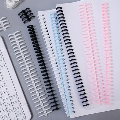 Soft Flexible Loose-leaf Binders Ring Plastic Can Be Cropped Binder Hook for Document Notebook File Making Office Binding Supply