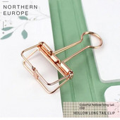 Radošs, jauks, krāsains, dobs garas astes saspraude Vidēja studenta glabāšanai biroja dokumentu saspraude bezdelīgas astes metāla dobi dizains