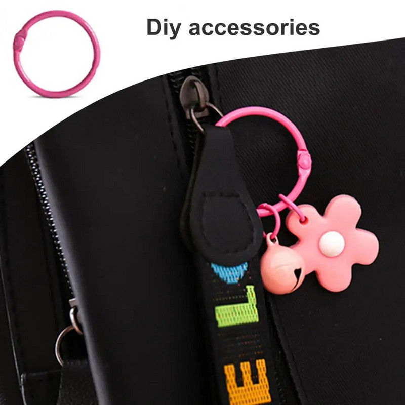 Piezīmjdatora gredzens ar vaļīgām lapām Krāsaini metāla iesiešanas gredzeni Daudzpusīgi biroja skolas piederumi dokumentu kārtošanai Atslēgu piekariņi