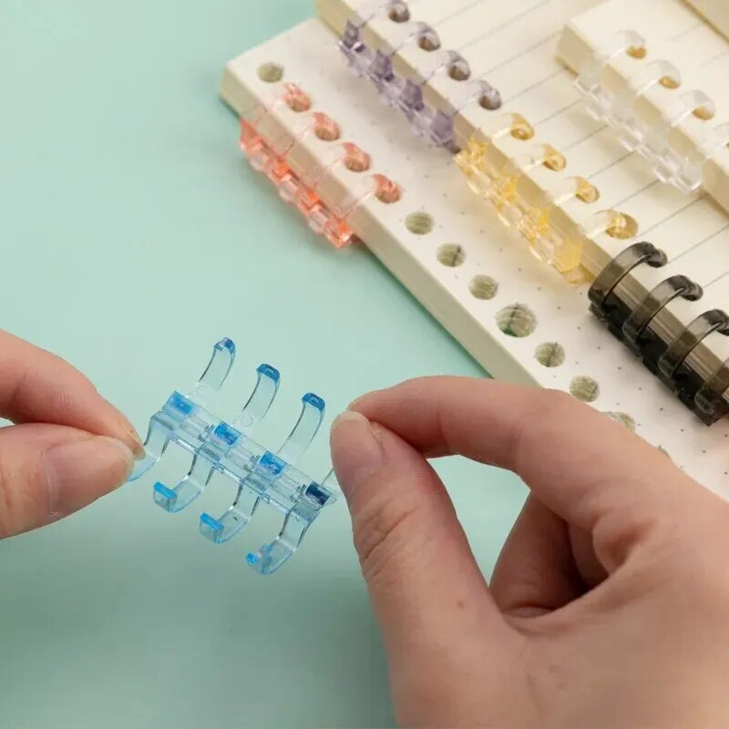 Εγχειρίδιο Εγχειρίδιο Πλαστικά Βιβλία Diy Loose-leaf Diy Clip Plastic Bookmark Line Clip Detachable Separator Document Plastic Books
