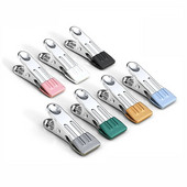 !0Gb Universālie nerūsējošā tērauda apģērbi piekaramie klipsi Vēja necaurlaidīgi blīvēšanas klipsi Failu šķirošanas klipši apģērbi dvieļi zeķes klipši