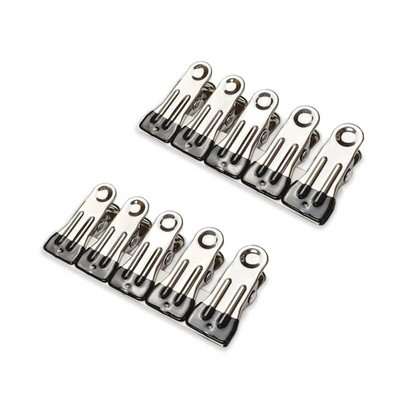 !0Gb Universālie nerūsējošā tērauda apģērbi piekaramie klipsi Vēja necaurlaidīgi blīvēšanas klipsi Failu šķirošanas klipši apģērbi dvieļi zeķes klipši