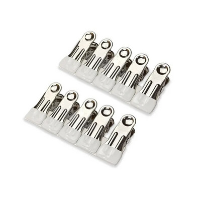 !0Gb Universālie nerūsējošā tērauda apģērbi piekaramie klipsi Vēja necaurlaidīgi blīvēšanas klipsi Failu šķirošanas klipši apģērbi dvieļi zeķes klipši