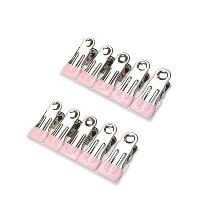 !0Gb Universālie nerūsējošā tērauda apģērbi piekaramie klipsi Vēja necaurlaidīgi blīvēšanas klipsi Failu šķirošanas klipši apģērbi dvieļi zeķes klipši