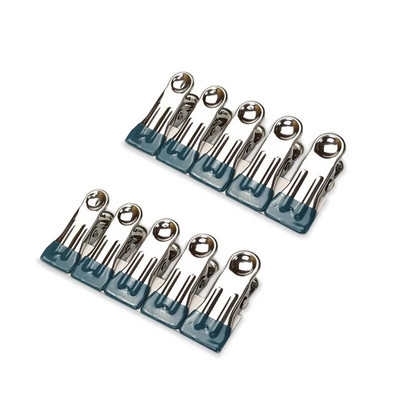 !0Gb Universālie nerūsējošā tērauda apģērbi piekaramie klipsi Vēja necaurlaidīgi blīvēšanas klipsi Failu šķirošanas klipši apģērbi dvieļi zeķes klipši