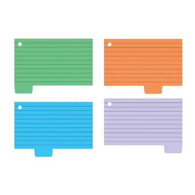 Spalvingos rodyklės kortelės, 100 lapų kortelės su skirtukais Rodyklės kortelės Taisymo kortelės Su brūkšneliais Kortelės Pastaba Užduočių sąrašo kortelės