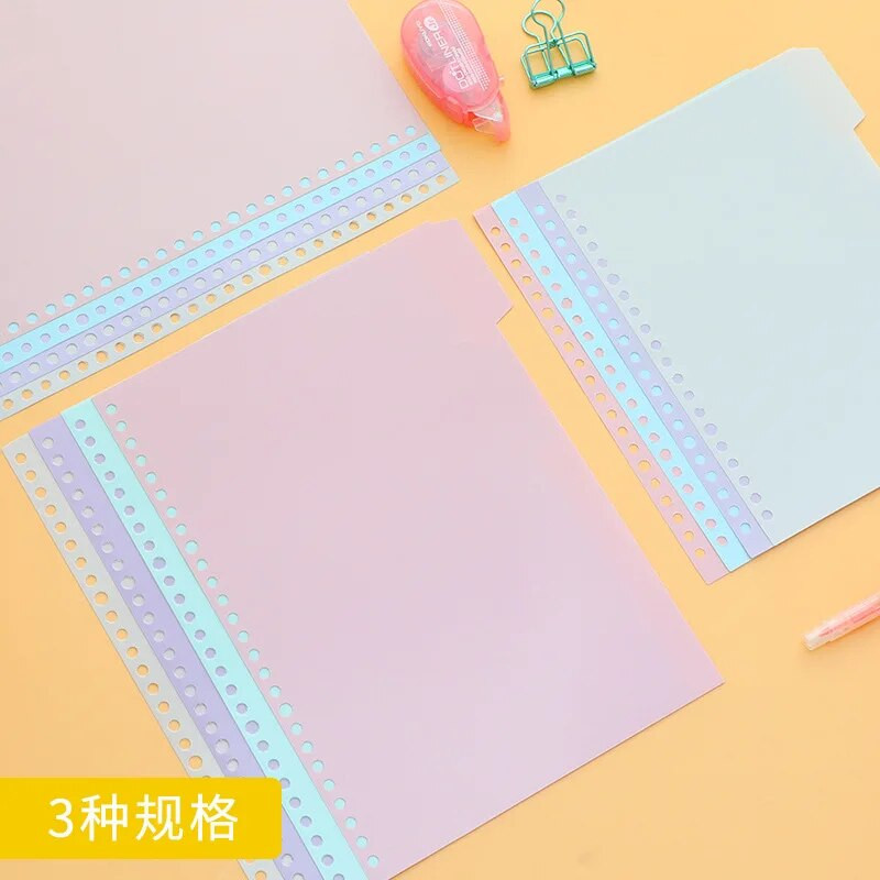 A4/a5/b5 registrilehed Klassifikatsioon lk paber 4 tükki/komplekt lahtiste lehtedega köitjaga sülearvutile