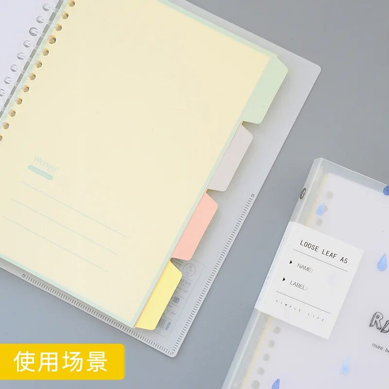 A4/a5/b5 registrilehed Klassifikatsioon lk paber 4 tükki/komplekt lahtiste lehtedega köitjaga sülearvutile