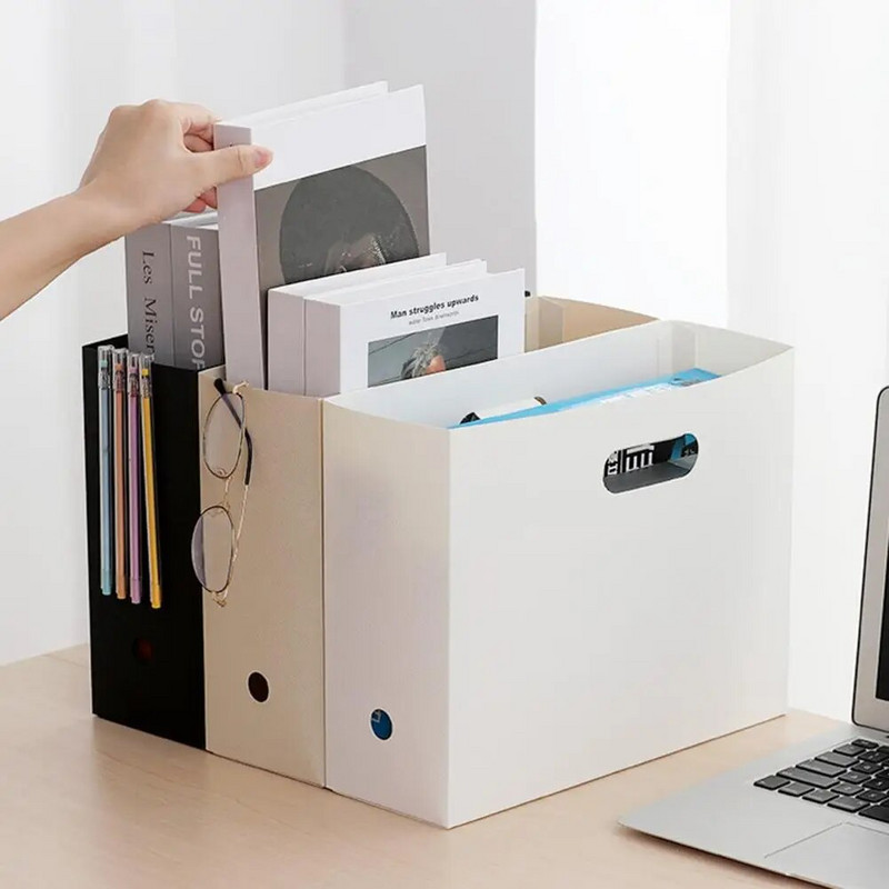 Grāmatu glabāšanas kaste Izturīgs dokumentu organizētājs Biroja piederumi Mitrumizturīgs Lielisks galda dokumentu grāmatu glabāšanas grozs