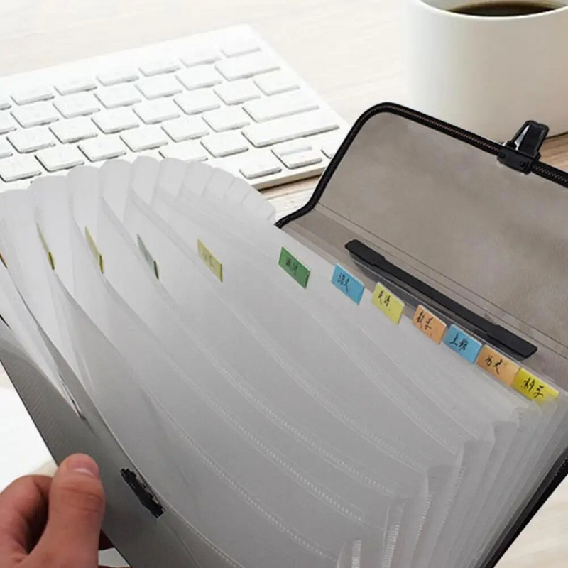 A4 failikaust, mitmekihiline 13 taskut, pannal kaasaskantav käepide, paber, dokumendifailide korraldaja, kausta kott koolitarbed