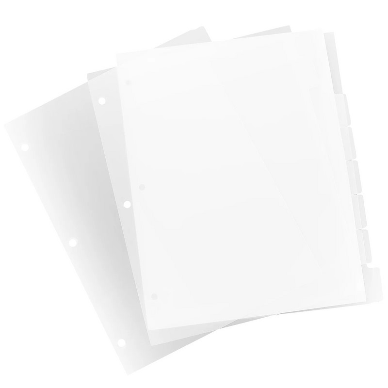 Razdjelnici papira za ponovno punjenje zasebnih listova Razdjelnici za recepte Razdjelnici prozirnog poveza