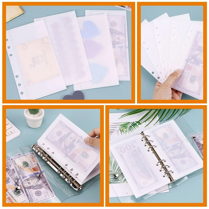 A6 köitja A6 lahtiste lehtedega Pp kotijagaja Köitetasku kaasaskantav eelarvesisend lahtise lehe PP kotijagaja eelarveraamatu tarvik