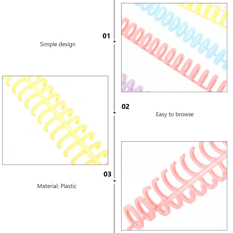 10 tk raamaturõngas lahtiste lehtedega mähisklamber ja liitmikud viiliköitmisrullid plastikust isetegemise rõngad