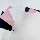 2 loksnes krāsains PP piezīmjdatora atslābināmais apvalks saistviela Iesiešanas vāks Sēņu caurums DIY piezīmjdatora rādītājs Atdalītājs Lapu atdalīšana