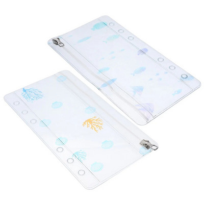 Θήκη μολυβιού με φερμουάρ Τσέπες βιβλιοδεσίας 6 οπών Θήκη βιβλιοδεσίας Μετρητά Φάκελοι προϋπολογισμού Εγγράφων Φάκελοι αρχειοθέτησης Σημειωματάριο Τσάντα με χαλαρά φύλλα