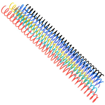 Пластмасови спираловидни намотки за подвързване 6 бр. Цветни спирали за подвързване Гръбчета за подвързване Гребени за подвързване Гръбчета Комплекти за подвързване на книги Доклад