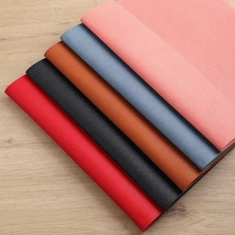 A4 formāta papīra pārnēsājama ādas failu soma Modes failu maisiņa biezināšanas poga Ūdensizturīga biznesa biroja dokumentu glabāšanas pārvaldība