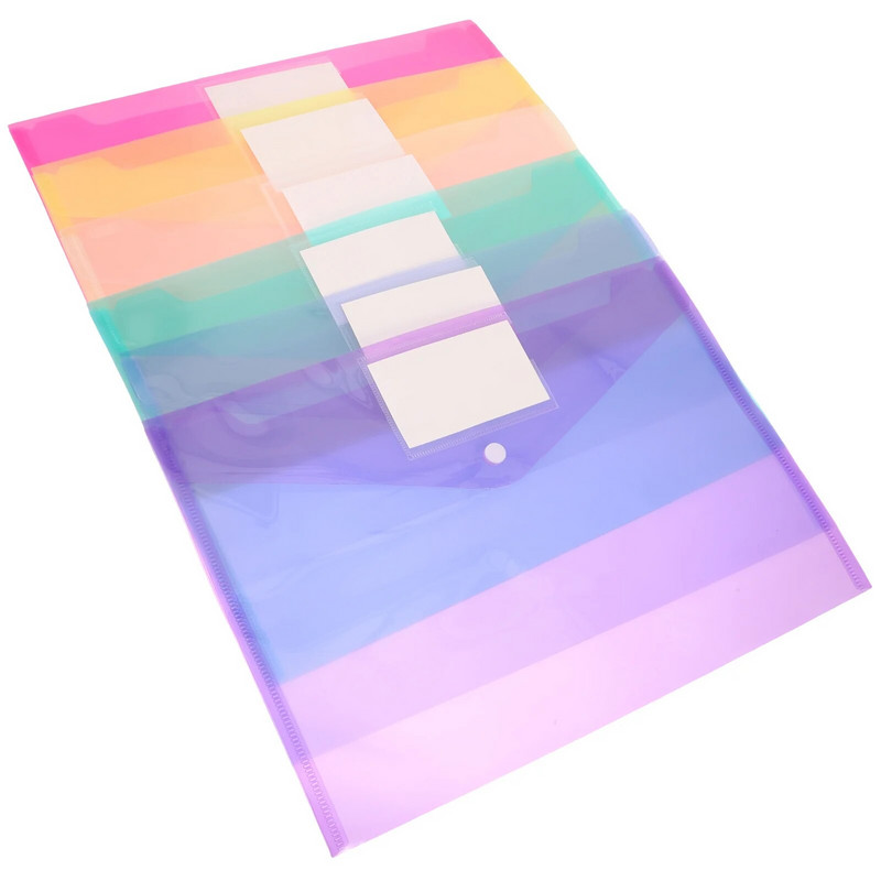 6 gab 11 caurumu caurspīdīgs failu maisiņš ar spiedpogu Ūdensnecaurlaidīgs A4 formāta čeku uzglabāšanas somas Pārnēsājamas organizatora biroja mapes