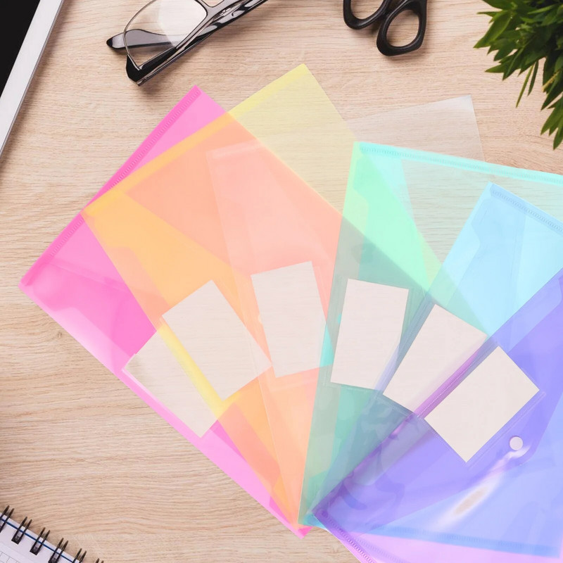 6 gab 11 caurumu caurspīdīgs failu maisiņš ar spiedpogu Ūdensnecaurlaidīgs A4 formāta čeku uzglabāšanas somas Pārnēsājamas organizatora biroja mapes