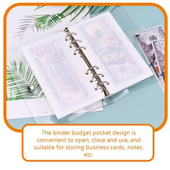 Άδειο πλαστικό Α6 Binder Organizer Divider Separator Board Notebooks Cash Budget Bag For Protectors Τσέπες Αποθήκευση