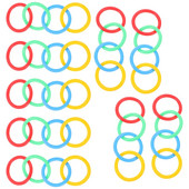 40 tk Korduvkasutatav köitmisrõngas plastist lahtised köiterõngad lahtised lehtede rõngad väljalõigete raamatuköitjate rõngad