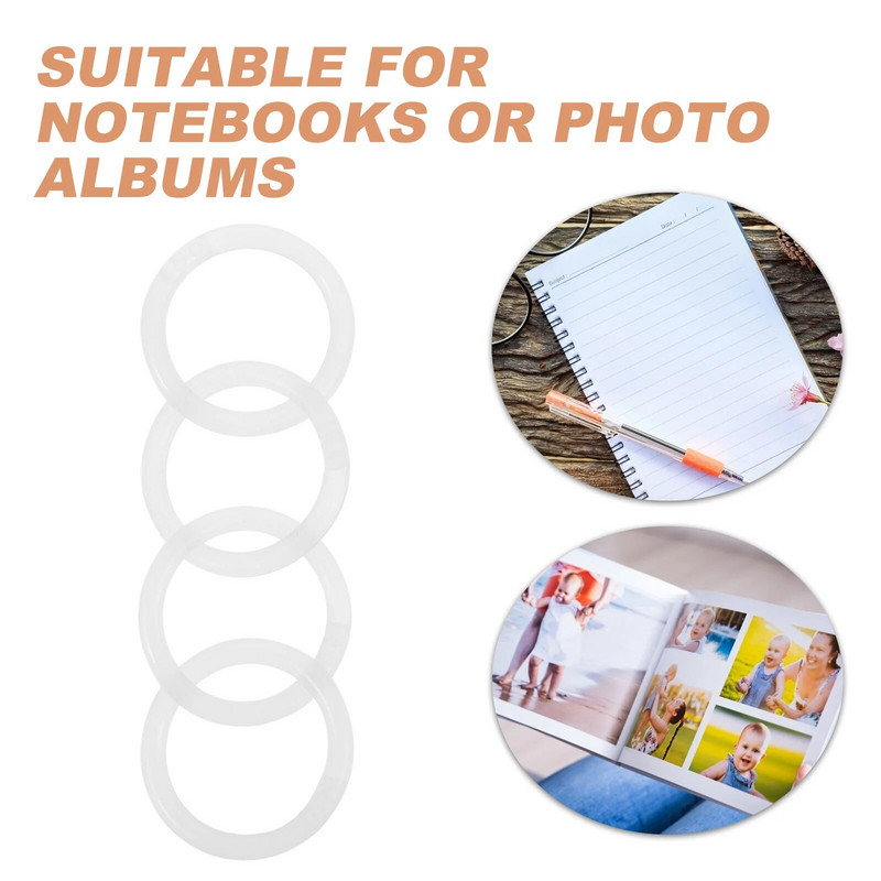 40 tk Korduvkasutatav köitmisrõngas plastist lahtised köiterõngad lahtised lehtede rõngad väljalõigete raamatuköitjate rõngad