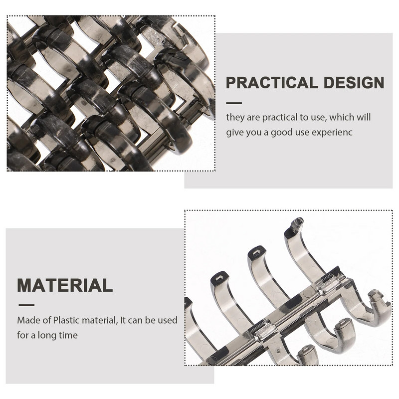 10 τμχ Βιβλία Κλιπ βιβλιοδεσίας Αντικατάσταση δαχτυλιδιών Πλαστικά πηνία βιβλιοδεσίας σπειροειδών σημειωματάριων