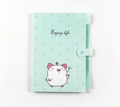 Cute Cartoon A4 File Folders 5 Pockets Office Expanding File Folders Document Organizer Κουμπί κλεισίματος Σχολικά προμήθειες