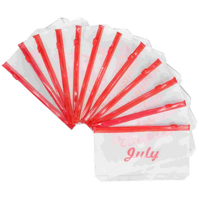 12 gab. Sasaistes klipši Piezīmjdatora mape Rāvējslēdzēja soma Dokumentu kārtošanas maisiņi Budžeta aploksnes Naudas taupīšanas PVC kabatas sadalītājs