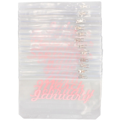 12 gab. Sasaistes klipši Piezīmjdatora mape Rāvējslēdzēja soma Dokumentu kārtošanas maisiņi Budžeta aploksnes Naudas taupīšanas PVC kabatas sadalītājs