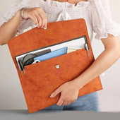 A4 Papirna prijenosna kožna torba za dokumente Torba za dokumente velikog kapaciteta Gumb za podebljavanje Vodootporna pohrana poslovnih uredskih dokumenata