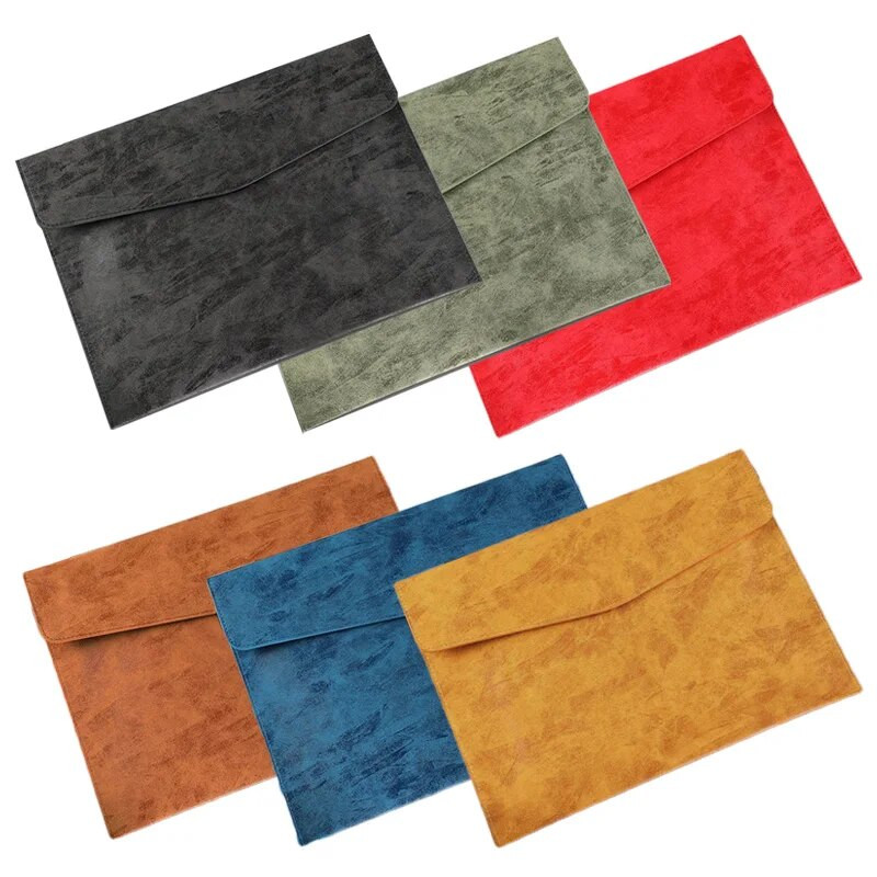 A4 Papirna prijenosna kožna torba za dokumente Torba za dokumente velikog kapaciteta Gumb za podebljavanje Vodootporna pohrana poslovnih uredskih dokumenata