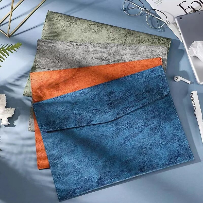 A4 Papirna prijenosna kožna torba za dokumente Torba za dokumente velikog kapaciteta Gumb za podebljavanje Vodootporna pohrana poslovnih uredskih dokumenata