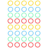 40kom Prstenovi za registrator Prstenovi za knjige Prsten za registrator Plastični prsten za registrator Ukrasni prsten za registrator za bilježnicu