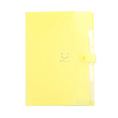 Nova 4 boje A4 Kawaii Carpetas Smile Vodootporna Carpeta mapa datoteka 5 slojeva Archivadores Anillas torba za dokumente Uredski pribor