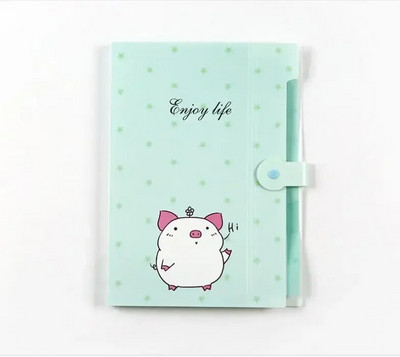 A4 failu mapes Jauka multfilma 5 kabatas Biroja izplešanās dokumentu kārtošanas galds organizators Produkti pogu aizvēršana skolas piederumi