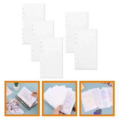 Άδειο πλαστικό Α6 Binder Organizer Divider Separator Board Notebooks Cash Budget Bag For Protectors Τσέπες Αποθήκευση