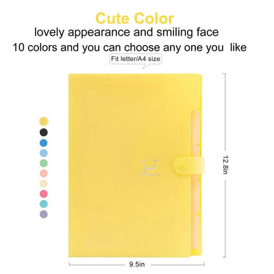 Suure mahutavusega Korea kirjatarbed Lihtne mitmekihiline võrekott Kontori kausta orelifail viievärviline nupp