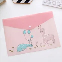 Korejas papīra maisiņi A4 PVC jauki multfilmu dzīvnieki Meng bija daļēji caurlaidīgs papīra maisiņš studentu mapes, elastīgas aizdares mape A262