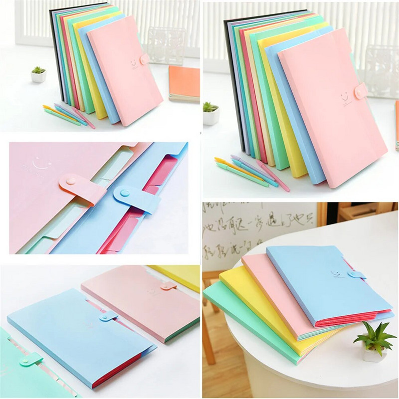 Χαριτωμένος φάκελος για έγγραφα Α4 με 5 τσέπες Ανθεκτικό γραφείο Organizer Χαρτικά Γραφείο Σχολείο Φάκελος Αρχείο Φάκελος Φάκελος Φοιτητών