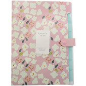 Laiendatav failikaust, lilleline A4 ja kirjasuuruses arhiivifailihoidja, 8 taskut