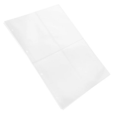 20 Φύλλα Τσέπης Διαφανής αποθήκευση άλμπουμ φωτογραφιών Μανίκια καρτών συναλλαγών Σελίδα Στήριγμα σελ.