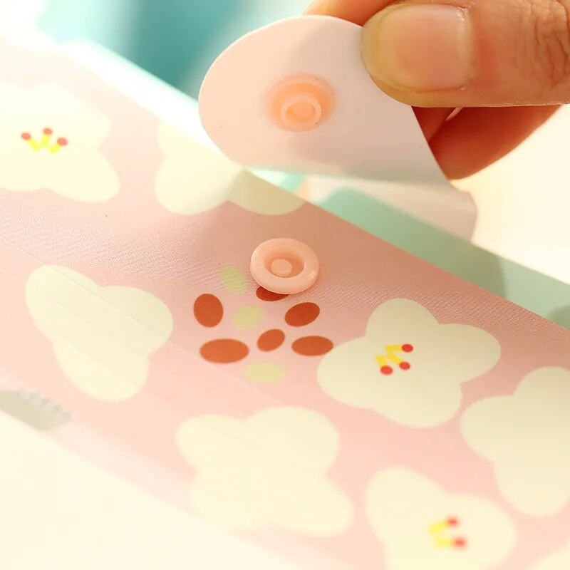 1PC Svaigu ziedu kartotēkas ražošanas mape, daudzfunkcionāla 5/8 starpstāvu faila A4 formāta dokumentu failu mape Skolas birojs