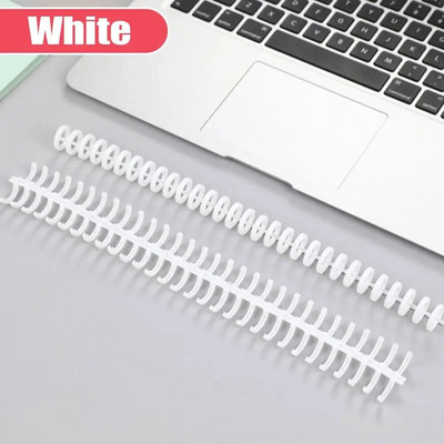 Laisvų lapų surišimo juostelė plastikinis žiedas surišimo segtukas Nuimama palaidų lapų sagtis, skirta iškarpų albumo A5/A4/B5 surišimo žiedams, 12 mm