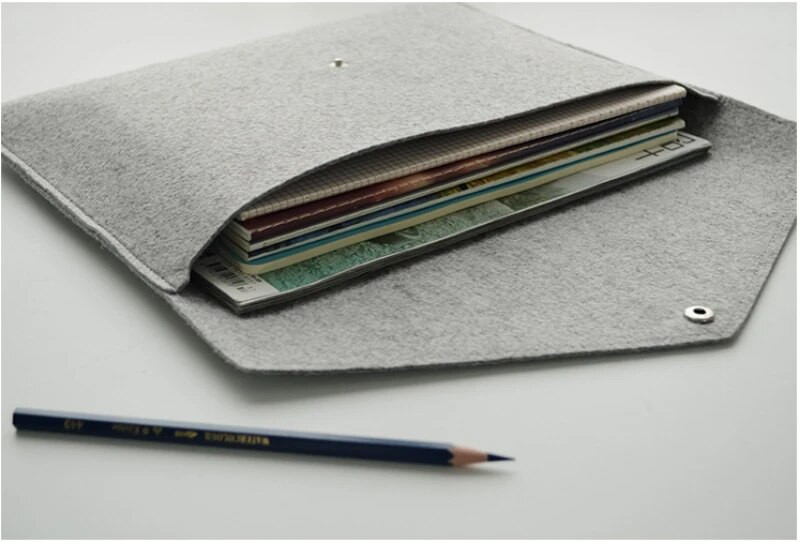 Vienkārša vilnas sprādze A4 papīra failu soma Biroja portfeļa soma portfelis aizverams mape uzglabāšanas soma Kastes fails Studentu biroja piederumi