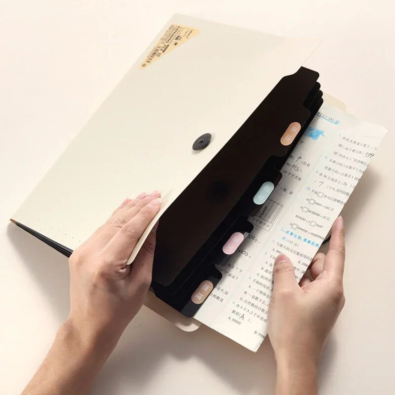 Jauns A4 failu mapju uzglabāšanas maisiņš Testa papīra darbvirsmas rīks Skolas kancelejas preces biroja piederumi