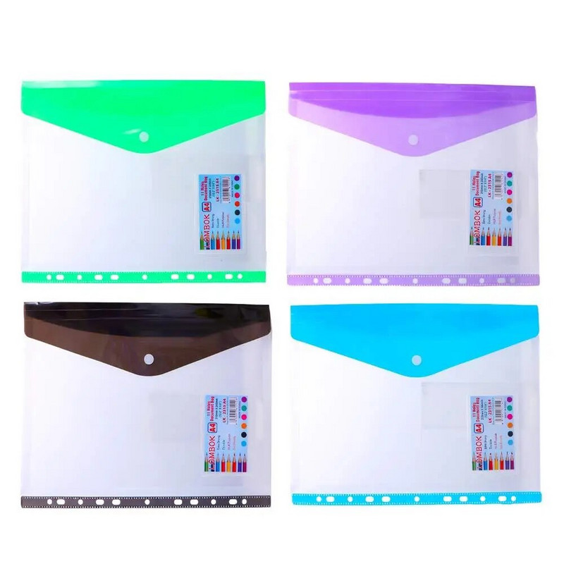 Προμήθειες Τσάντα αποθήκευσης Τσάντα αρχείου Τσάντα με φερμουάρ με κλείσιμο με κουμπωτό κλείδωμα Οργανωτής εγγράφων Τσάντα εγγράφων Α4 Φάκελοι φακέλων Δοκιμαστική θήκη χαρτιού