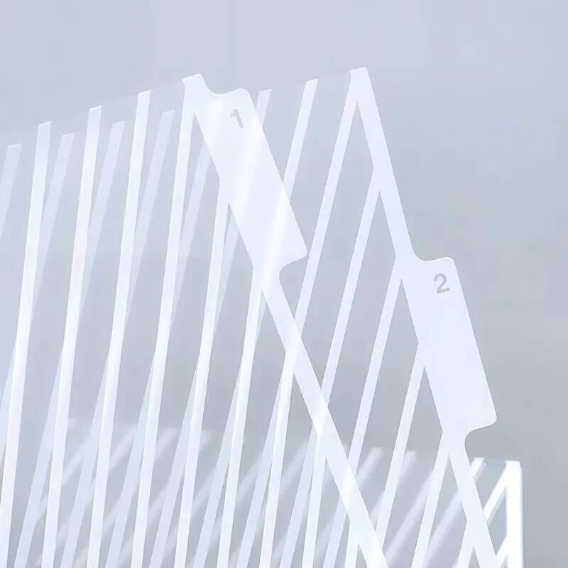 5 loksnes A5 B5 A4 caurspīdīga papīra rādītāja dalītājs, personīgais plānotājs, piezīmjdatora atdalītājs ar brīvām lapām dienasgrāmatas rakstāmpiederumu piederums